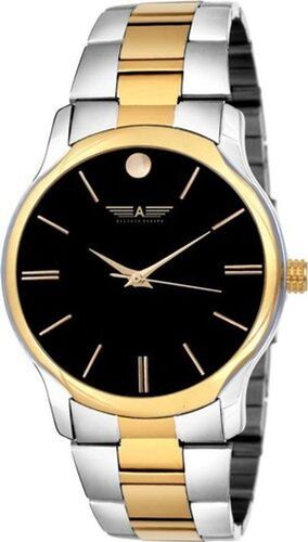 Men's Skin Friendly Fashionable And Round Shape Casual Wristwatch - Stainless Steel, 43 Mm, Silver And Gold Color Combination | Durable Quartz Movement, Elegant Appearance