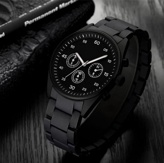 Black High Standard Of Materials Formal Premium Stylish Designer Men Watch (Black)