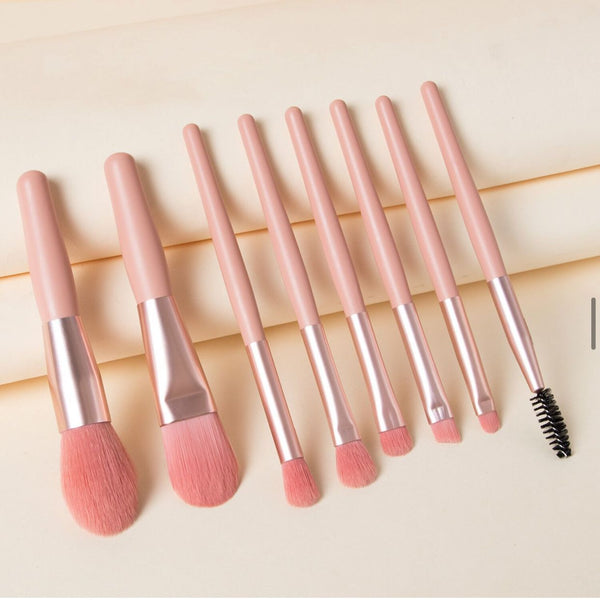 Gloria Beauty 8 Piece Brush Set – Peach